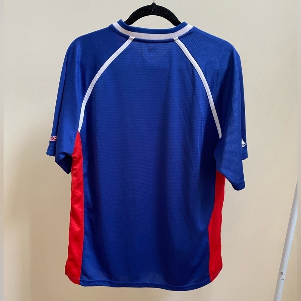 Majestic Atlanta Braves v-neck baseball MLB jersey Cooperstown Collection Sz M - Picture 3 of 7